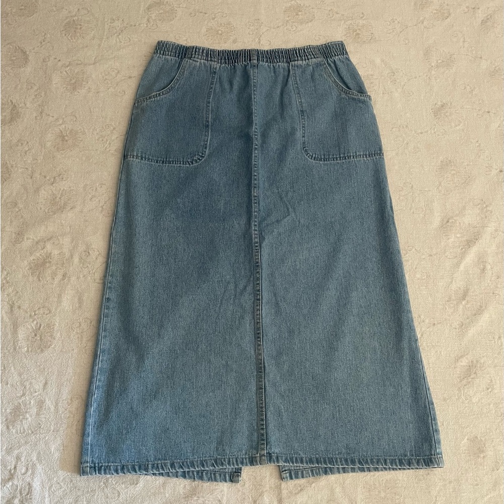 VINTAGE Denim Skirt - Picture 1 of 4